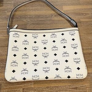 MCM White and Black Women's Bag